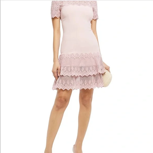 Jonathan Simkhai tiered guipure lace mini dress - Picture 3 of 6